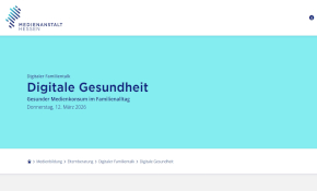 Digitaler Familientalk: Digitale Gesundheit – Gesunder Medienkonsum im Familienalltag